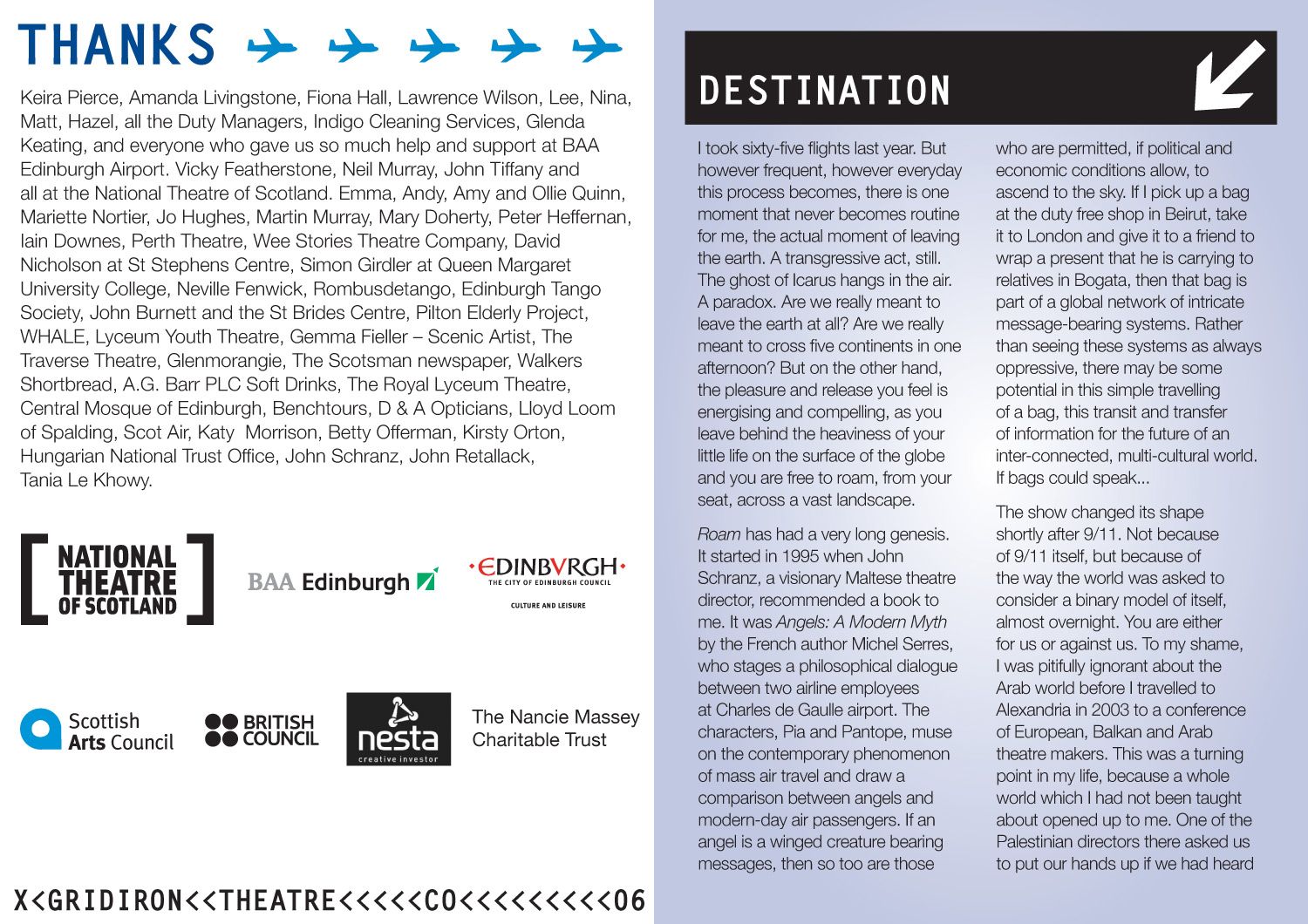 Roam - Programme