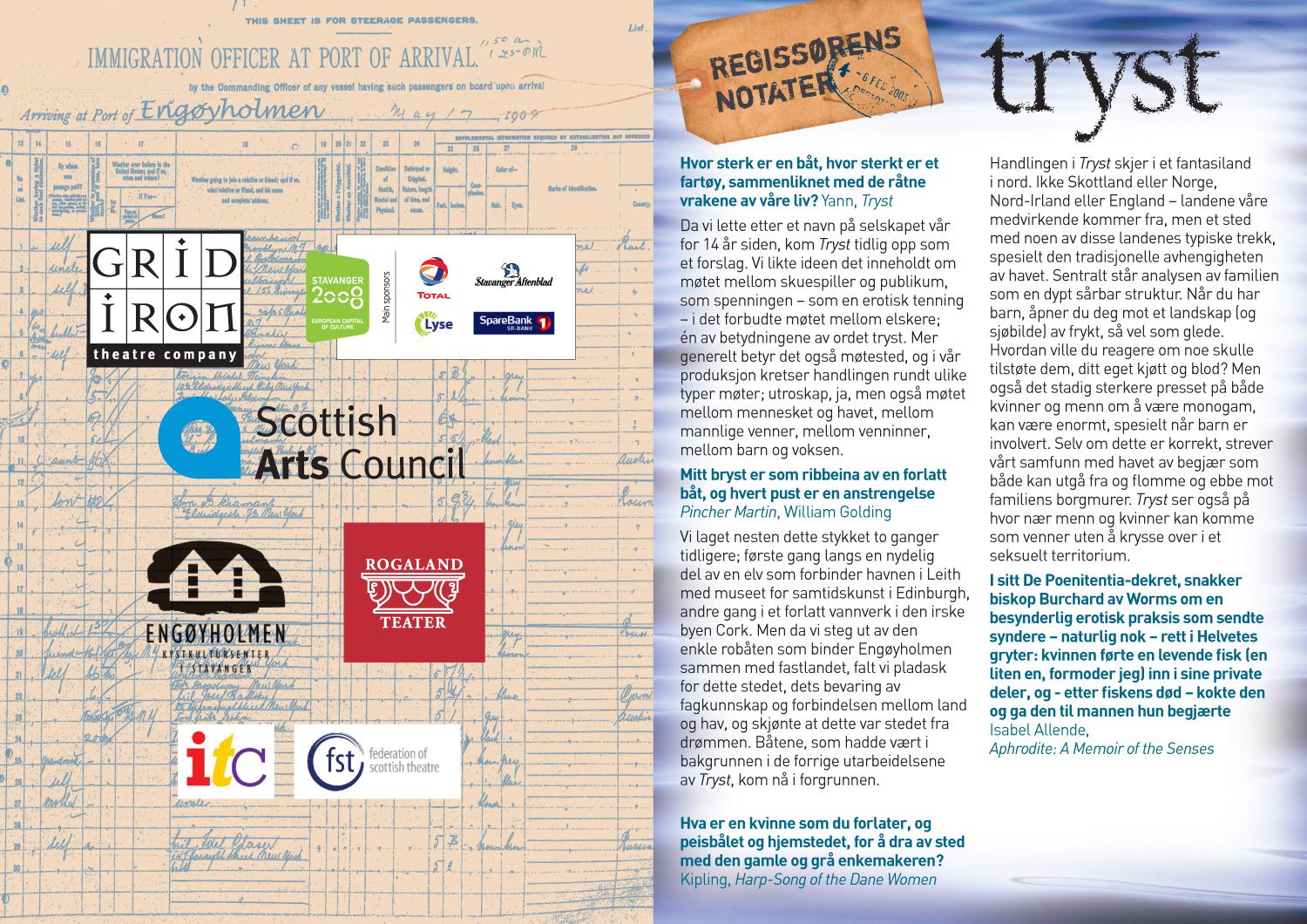 Tryst - Programme