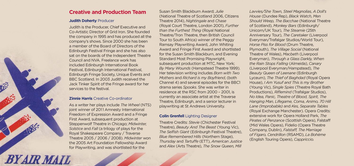 Letters Home - Programme