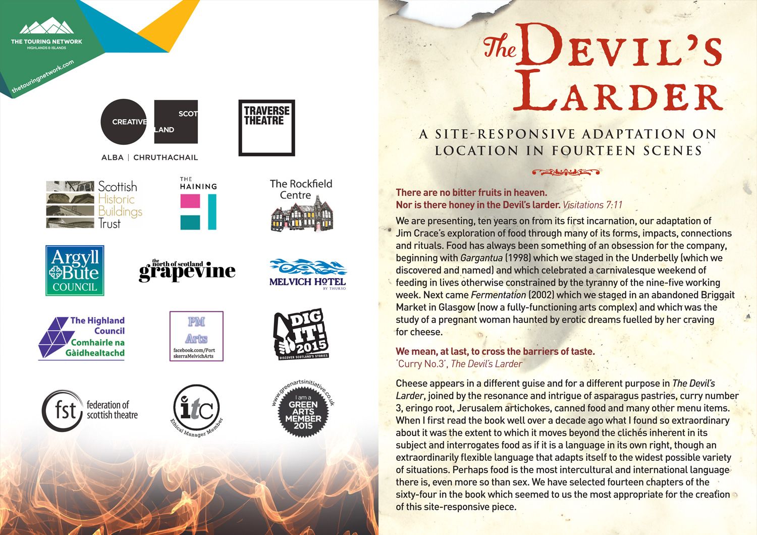 The Devil's Larder - Programme