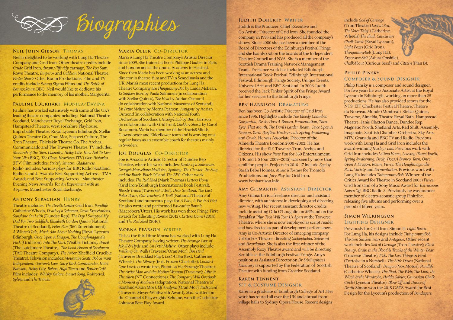 Dr Stirlingshire's Discovery - Programme