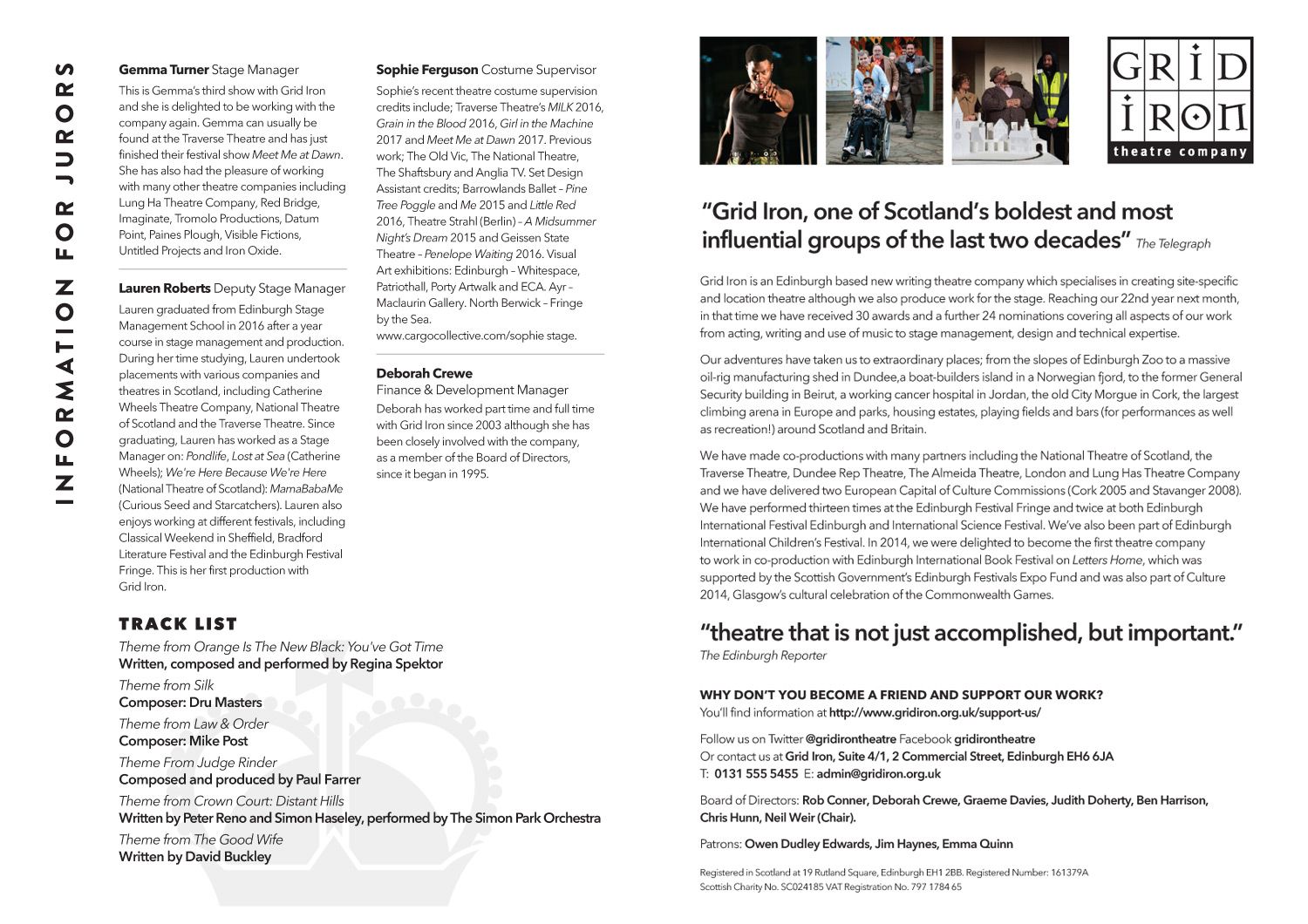 Jury Play - Programme