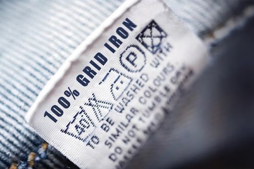 Grid Iron Clothing label